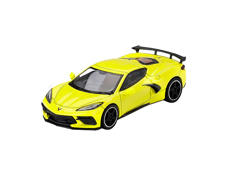 2020 Chevrolet Corvette Stingray Accelerate Yellow Metallic Limited to 2400 pcs Worldwide 1:64 Diecast Model Car - True Scale Miniatures MGT00195