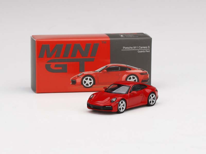 Porsche 911 (992) Carrera S - Guards Red (Mini GT) Diecast 1:64 Model - True Scale Miniatures MGT00283