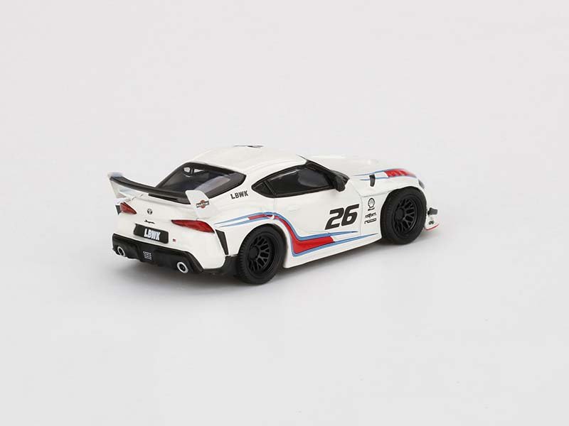 LB★WORKS Toyota GR Supra - Martini Racing (MINI GT) Diecast 1:64 Scale Model Car - True Scale Miniatures MGT00296