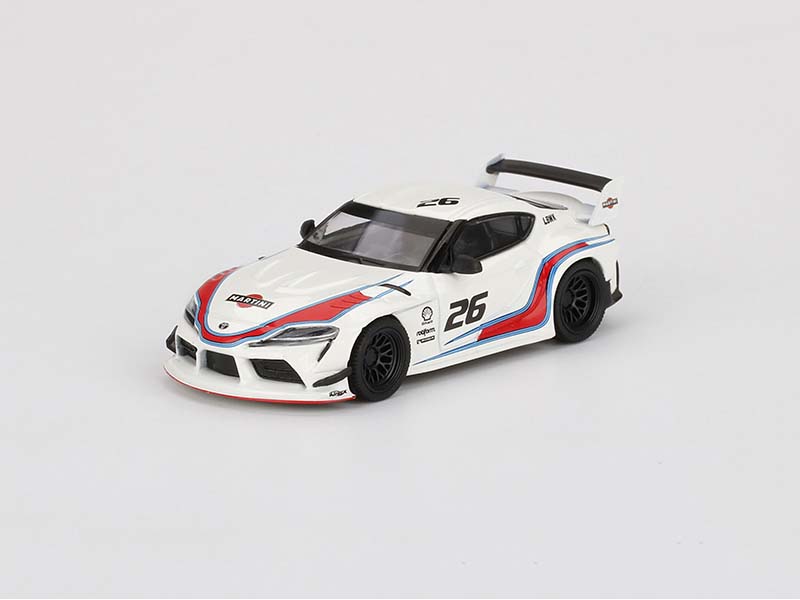 LB★WORKS Toyota GR Supra - Martini Racing (MINI GT) Diecast 1:64 Scale Model Car - True Scale Miniatures MGT00296