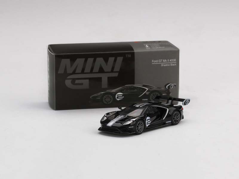 Ford GT MK II #2 - Shadow Black (MINI GT) Diecast 1:64 Scale Model Car - True Scale Miniatures MGT00297