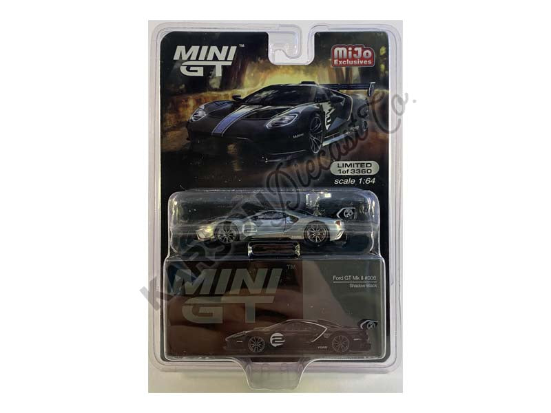 CHASE Ford GT MK II #2 - Shadow Black (MINI GT) Diecast 1:64 Scale Model Car - True Scale Miniatures MGT00297