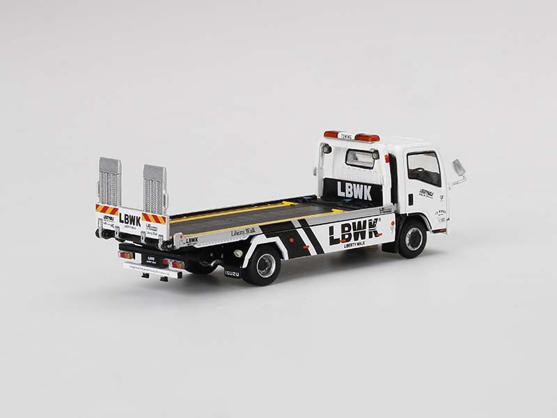 Isuzu N-Series Vehicle Transporter - LBWK White (Mini GT) Diecast 1:64 Scale Model - True Scale Miniatures MGT00356