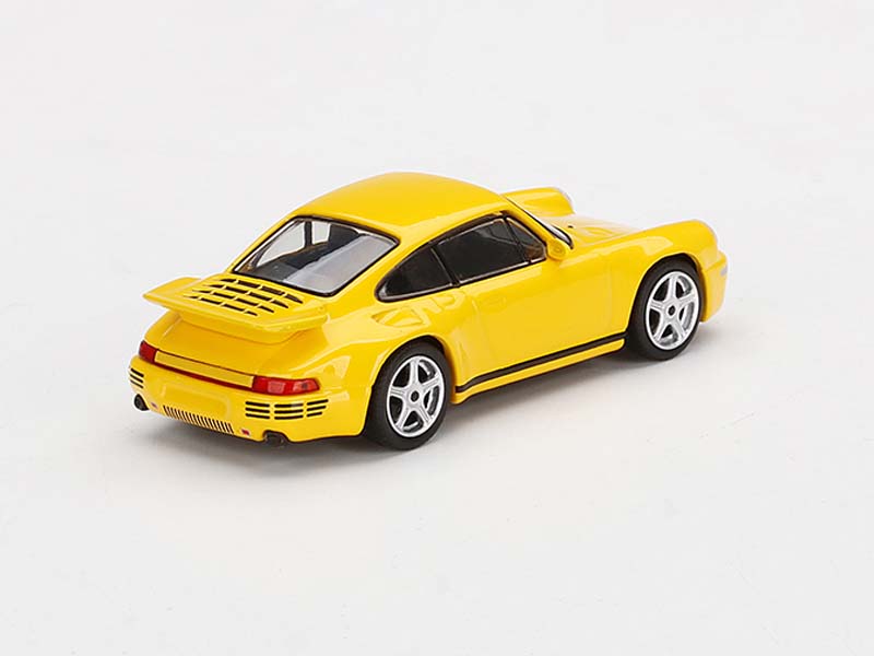 RUF CTR Anniversary - Blossom Yellow (Mini GT) Diecast 1:64 Scale Model - True Scale Miniatures MGT00358