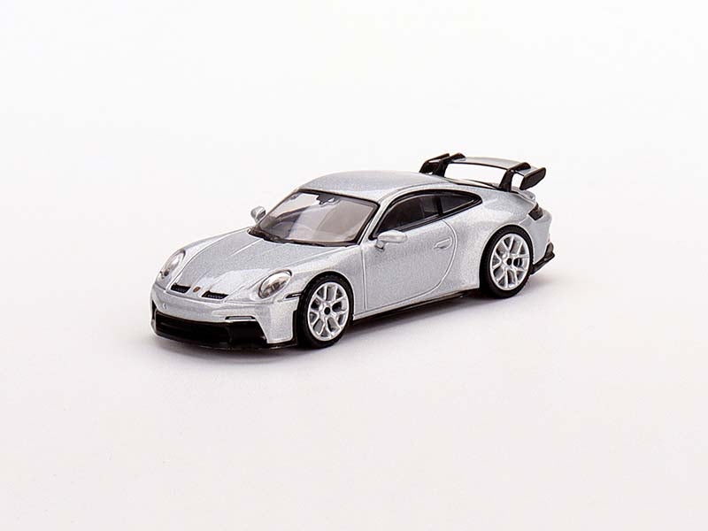 Porsche 911 (992) GT3 GT Silver Metallic (Mini GT) Diecast 1:64 Scale Model - True Scale Miniatures MGT00390