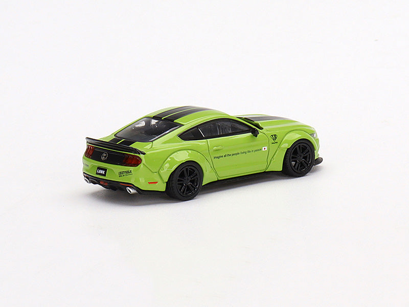 LB-WORKS Ford Mustang Grabber Lime (Mini GT) Diecast 1:64 Model - True Scale Miniatures MGT00426