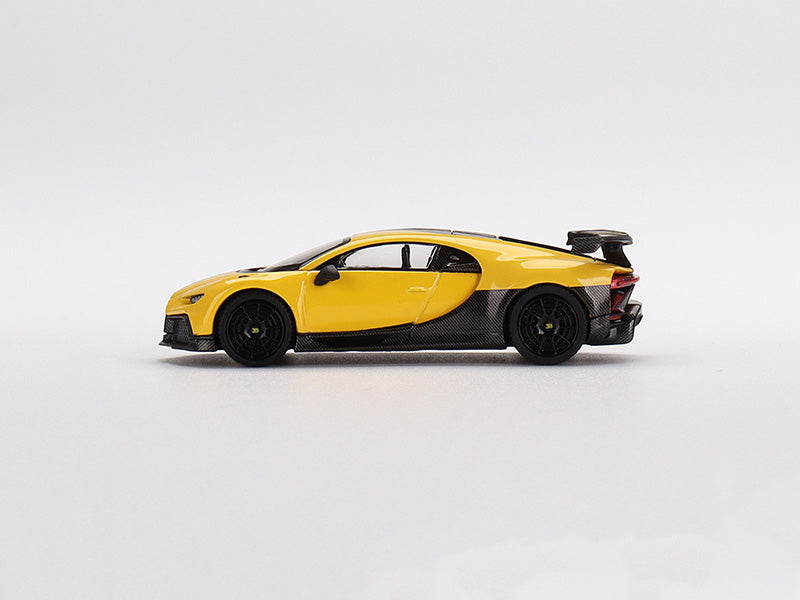 Bugatti Chiron Pur Sport Yellow (Mini GT) Diecast 1:64 Model - True Scale Miniatures MGT00428