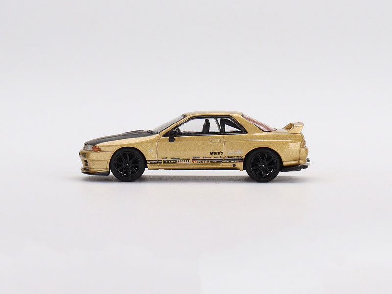 Japan Exclusive Nissan Skyline GT-R VR32 Top Secret Gold – RHD (Mini GT) Diecast 1:64 Model - True Scale Miniatures MGT00431
