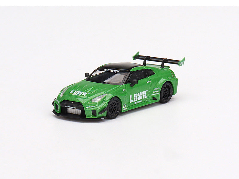 LB-Silhouette WORKS GT NISSAN 35GT-RR Ver.2 Apple Green (Mini GT) Diecast 1:64 Model - True Scale Miniatures MGT00437