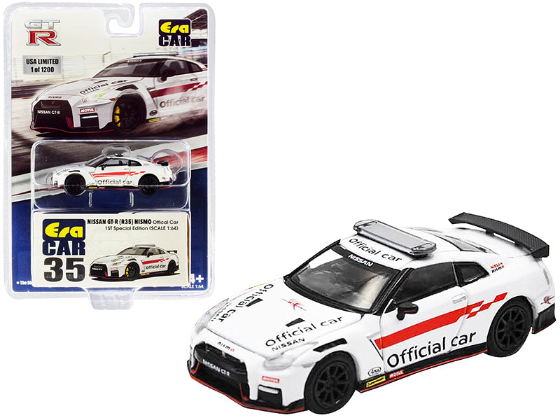 Nissan GT-R (R35) Nismo RHD (Right Hand Drive) "Official Car" White Limited Edition to 1200 pieces "Special Edition" 1:64 Diecast Model Car - Era Car - NS20GTRRF35B