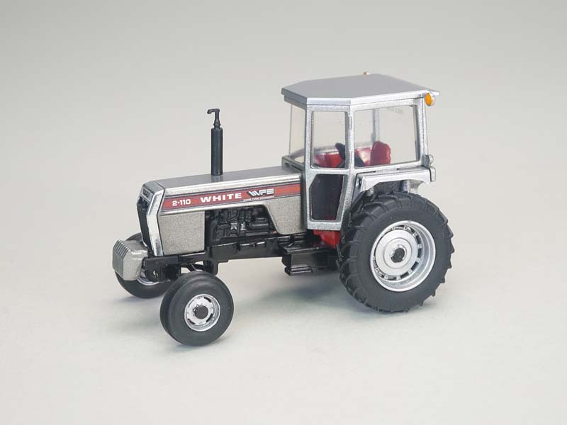 White 2-110 Tractor w/ Cab and Red Stripe Diecast 1:64 Scale Model - Spec Cast SCT907