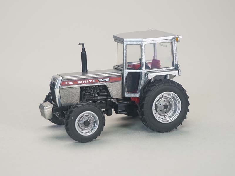 White 2-110 Tractor w/ Cab and Power Assist w/ Red Stripe Diecast 1:64 Scale Model - Spec Cast SCT908